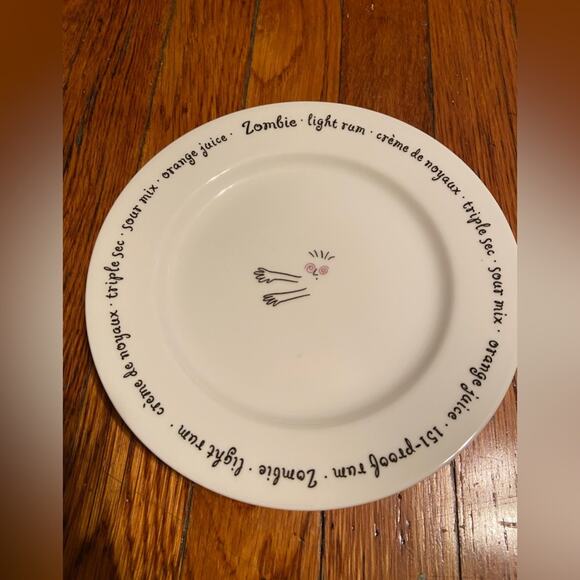 POTTERY BARN ‘Bar Lingo’ Appetizer Plates (set of 4) - Picture 4 of 7